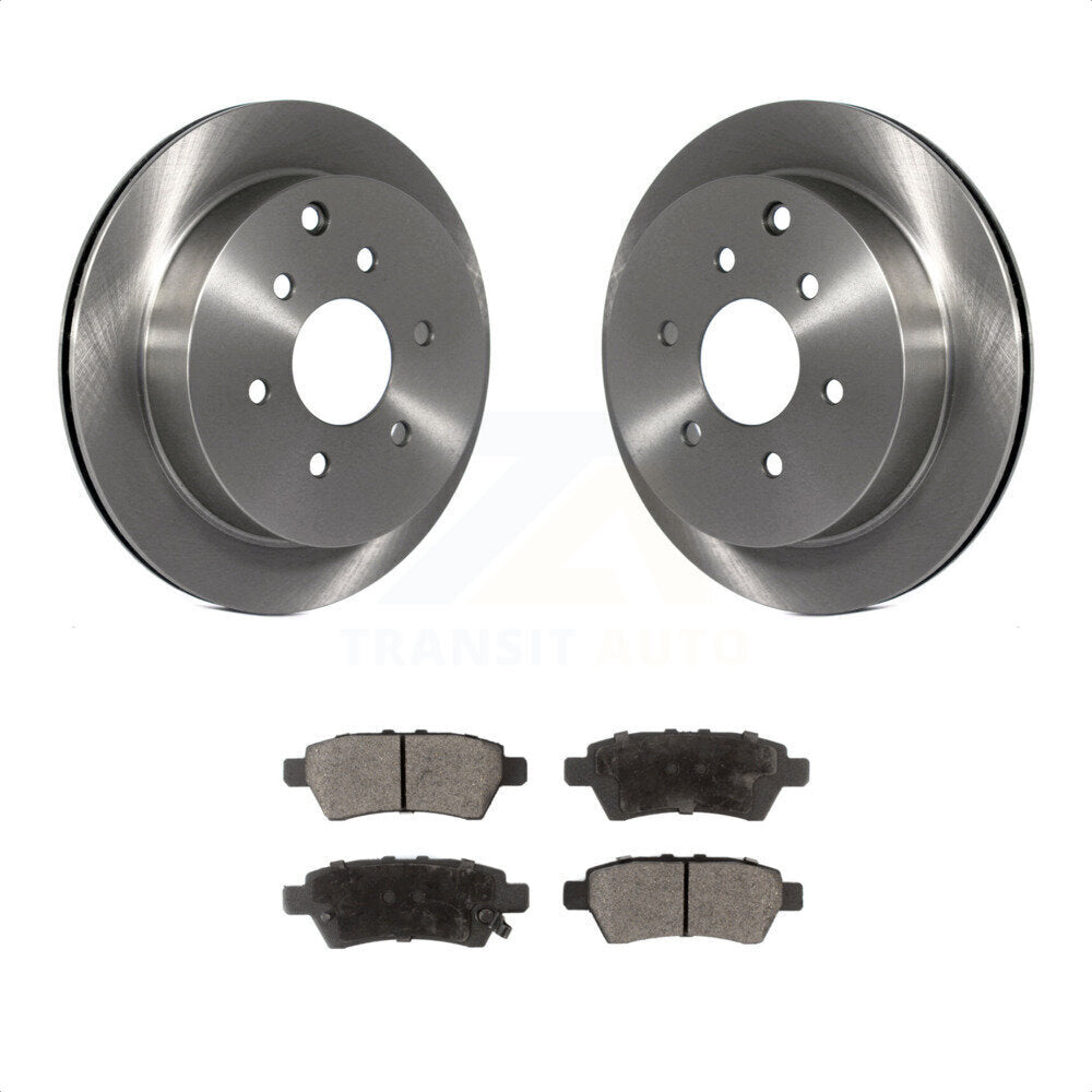 Rear Disc Brake Rotors And Ceramic Pads Kit For 2006-2007 Nissan Xterra K8T-101936 by Transit Auto