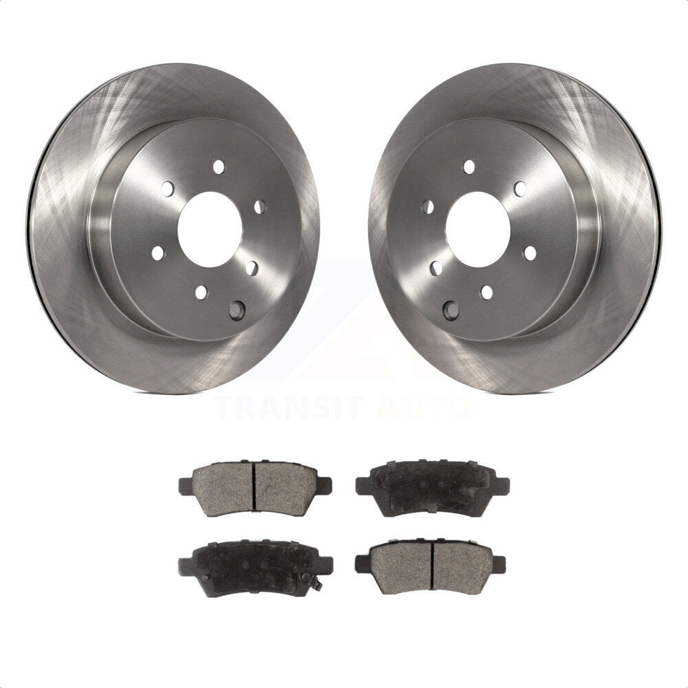 Rear Disc Brake Rotors And Ceramic Pads Kit For 2005-2012 Nissan Pathfinder K8T-101955 by Transit Auto