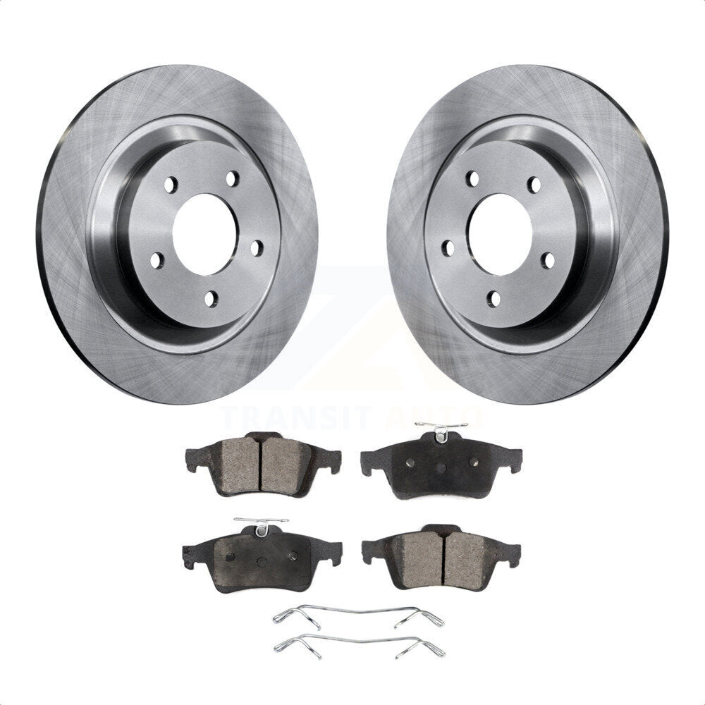 Rear Disc Brake Rotors And Ceramic Pads Kit For Mazda 5 K8T-101961 by Transit Auto