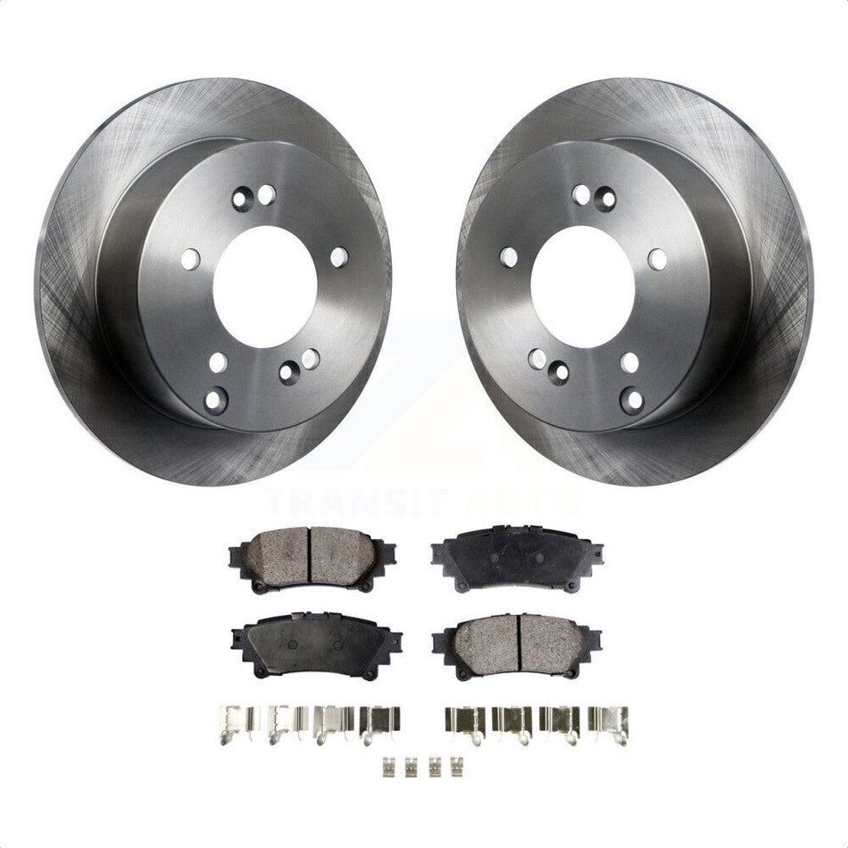 Rear Disc Brake Rotors And Ceramic Pads Kit For Lexus IS250 K8T-101970 by Transit Auto