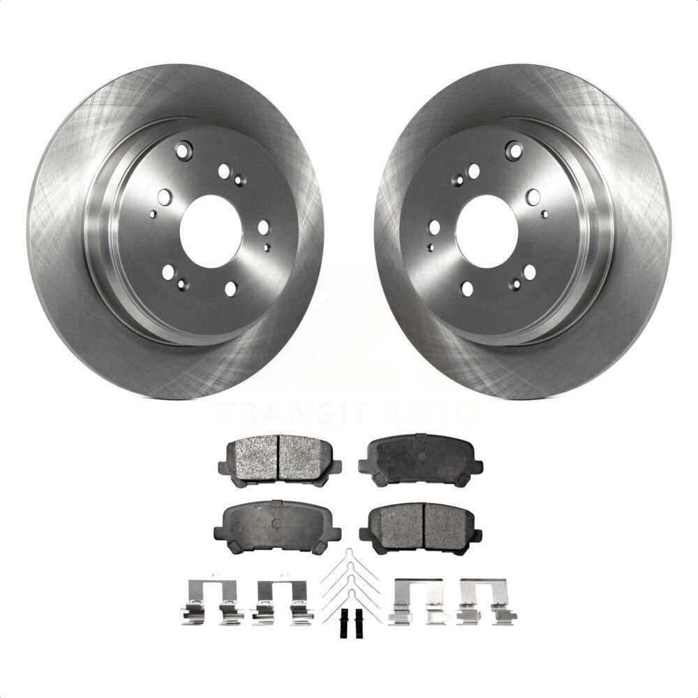 Rear Disc Brake Rotors And Ceramic Pads Kit For Honda Odyssey Pilot Acura MDX ZDX K8T-101983 by Transit Auto