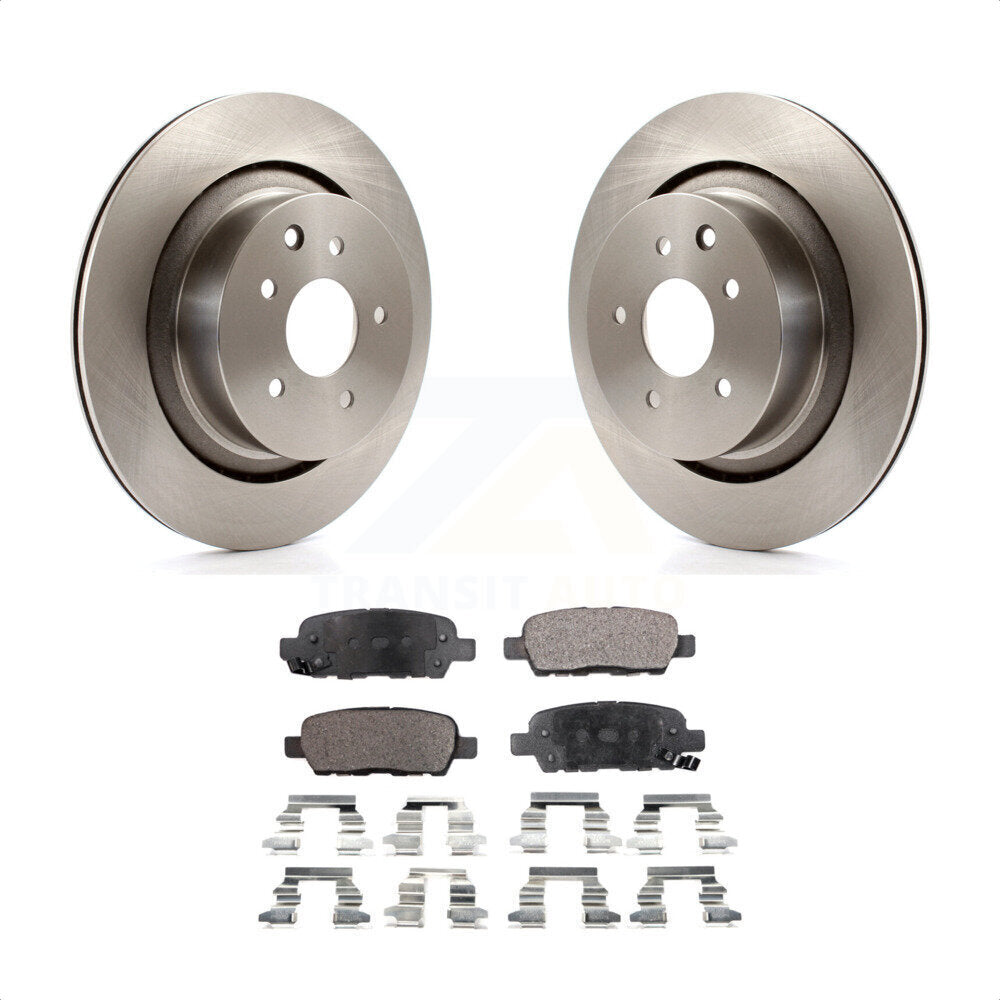 Rear Disc Brake Rotors And Ceramic Pads Kit For Infiniti G37 G35 Q60 INFINITI K8T-101984 by Transit Auto