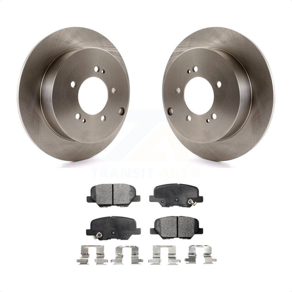 Rear Disc Brake Rotors And Ceramic Pads Kit For 2013 Mitsubishi Outlander 3.0L K8T-101993 by Transit Auto