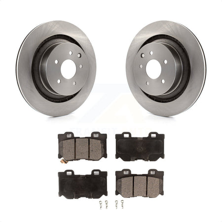 Rear Disc Brake Rotors And Ceramic Pads Kit For INFINITI G37 Nissan 370Z Q60 Z K8T-102011 by Transit Auto