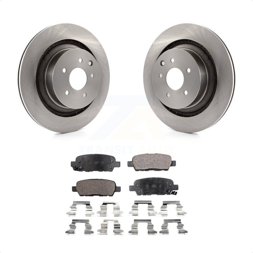 Rear Disc Brake Rotors And Ceramic Pads Kit For 2014 INFINITI Q60 Sport K8T-102012 by Transit Auto