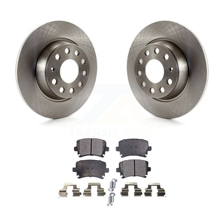 Rear Disc Brake Rotors And Ceramic Pads Kit For Volkswagen Jetta Passat GTI Eos Audi A3 Quattro Golf K8T-102015 by Transit Auto