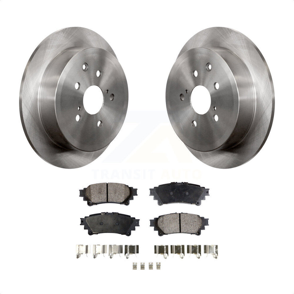 Rear Disc Brake Rotors And Ceramic Pads Kit For Toyota Highlander Sienna Lexus RX350 RX450h K8T-102031 by Transit Auto