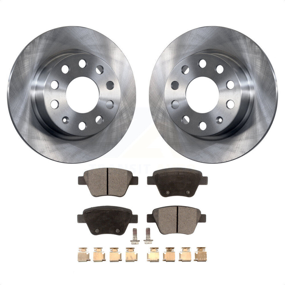 Rear Disc Brake Rotors And Ceramic Pads Kit For Volkswagen Beetle GTI Eos With 253mm Diameter Rotor K8T-102047 by Transit Auto