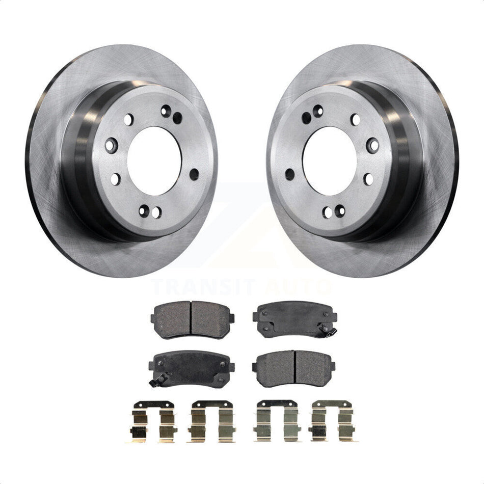 Rear Disc Brake Rotors And Ceramic Pads Kit For Hyundai Elantra Tucson Kia Sportage K8T-102052 by Transit Auto