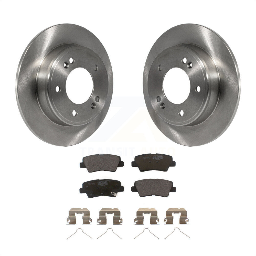 Rear Disc Brake Rotors And Ceramic Pads Kit For Hyundai Elantra Kia Soul Venue K8T-102064 by Transit Auto