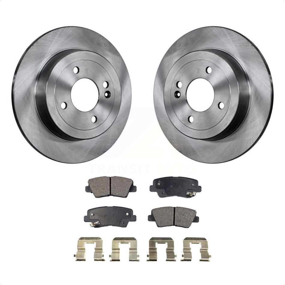 Rear Disc Brake Rotors And Ceramic Pads Kit For 2011 Hyundai Accent K8T-102071 by Transit Auto