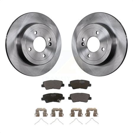 Rear Disc Brake Rotors And Ceramic Pads Kit For Hyundai Accent Kia Rio K8T-102073 by Transit Auto