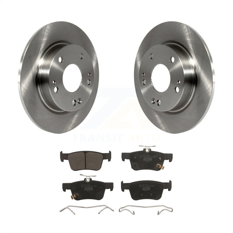 Rear Disc Brake Rotors And Ceramic Pads Kit For Honda Civic K8T-102105 by Transit Auto