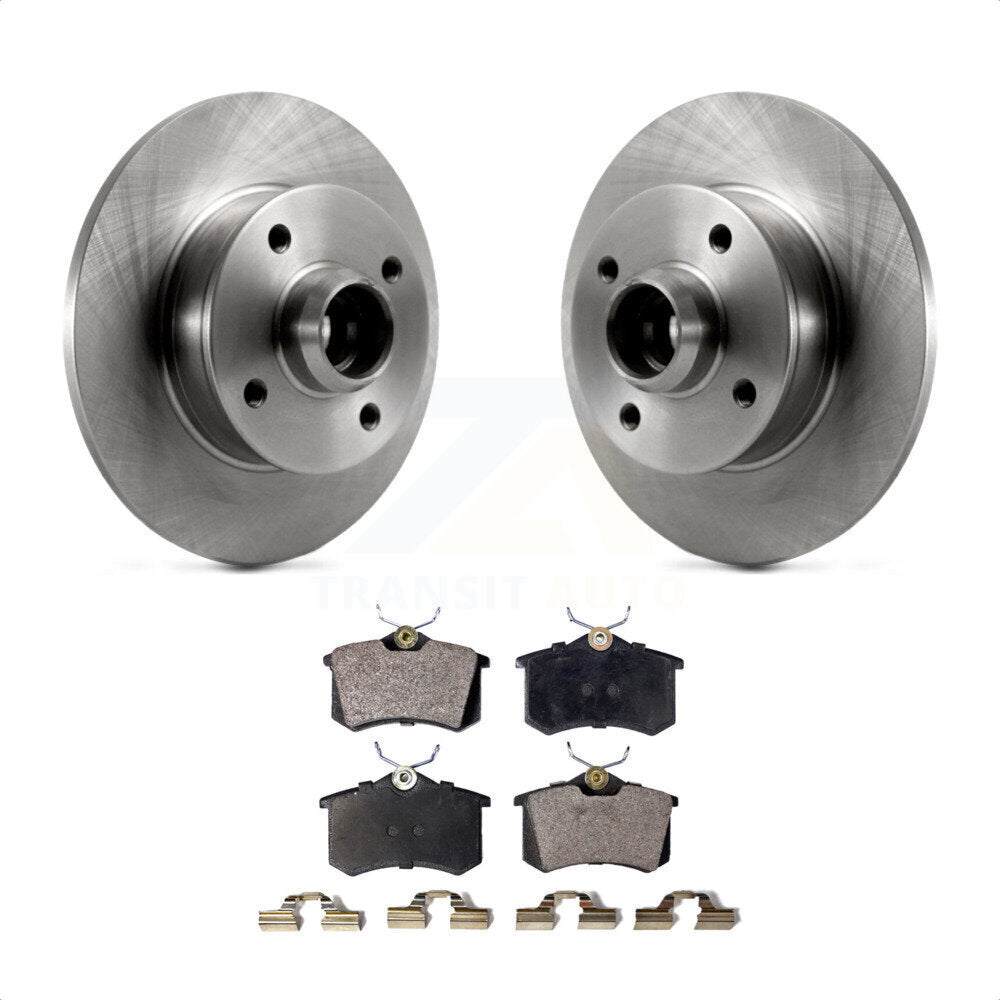 Rear Disc Brake Rotors Hub Assembly And Ceramic Pads Kit For Volkswagen Cabrio K8T-102121 by Transit Auto