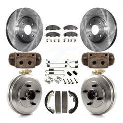 Front Rear Disc Brake Rotors Ceramic Pads And Drum Kit (9Pc) For Ford Focus K8T-102312