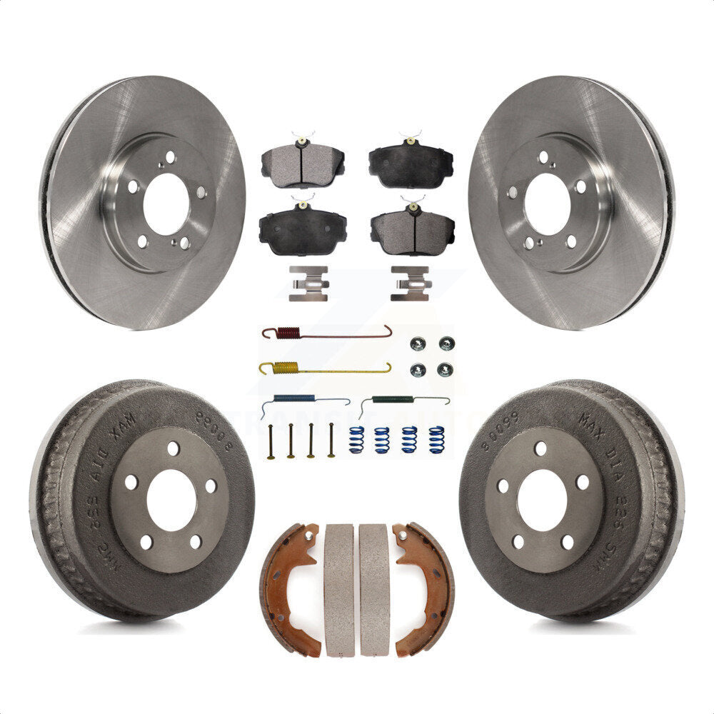 Front Rear Disc Brake Rotors Ceramic Pads And Drum Kit (7Pc) For Ford Taurus Mercury Sable K8T-102386 by Transit Auto