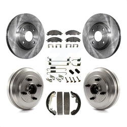 Front Rear Disc Brake Rotors Ceramic Pads And Drum Kit (7Pc) For 2009-2011 Ford Focus K8T-102394