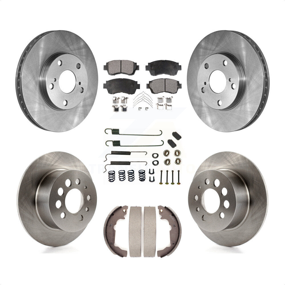 Front Rear Disc Brake Rotors Ceramic Pads And Drum Kit (7Pc) For 1998-2003 Toyota Sienna K8T-102442 by Transit Auto