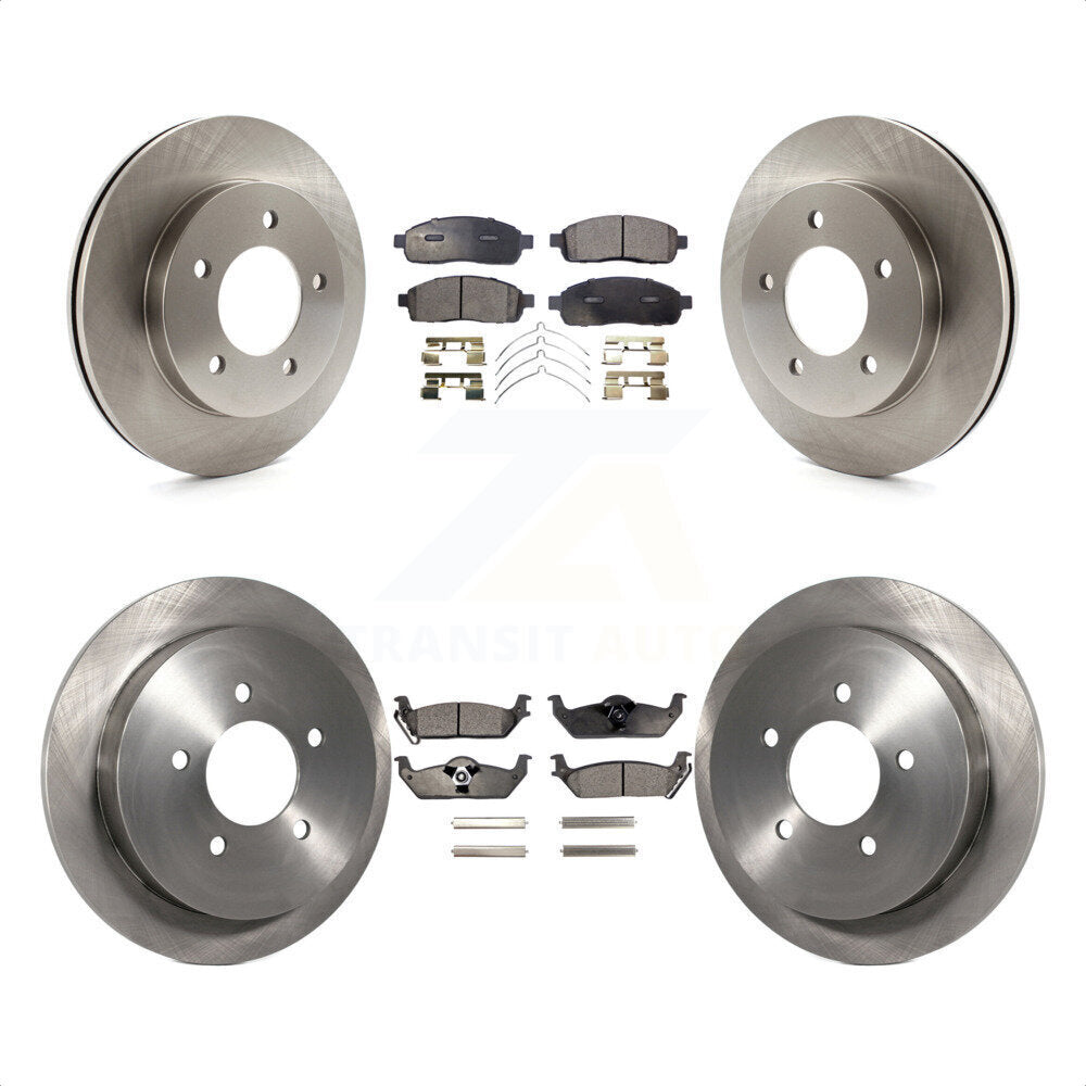 Front Rear Disc Brake Rotors And Ceramic Pads Kit For 2004 Ford F-150 4WD With 5 Lug Wheels 11th Digit Of Vin Is C K8T-102562 by Transit Auto