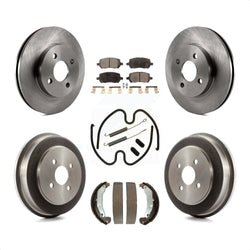 Front Rear Disc Brake Rotors Ceramic Pads And Drum Kit (7Pc) For Chevrolet Cobalt Saturn Ion Pontiac G5 Pursuit K8T-102742