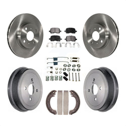 Front Rear Disc Brake Rotors Ceramic Pads And Drum Kit (7Pc) For 2002 Toyota Corolla From 04 02 K8T-102795