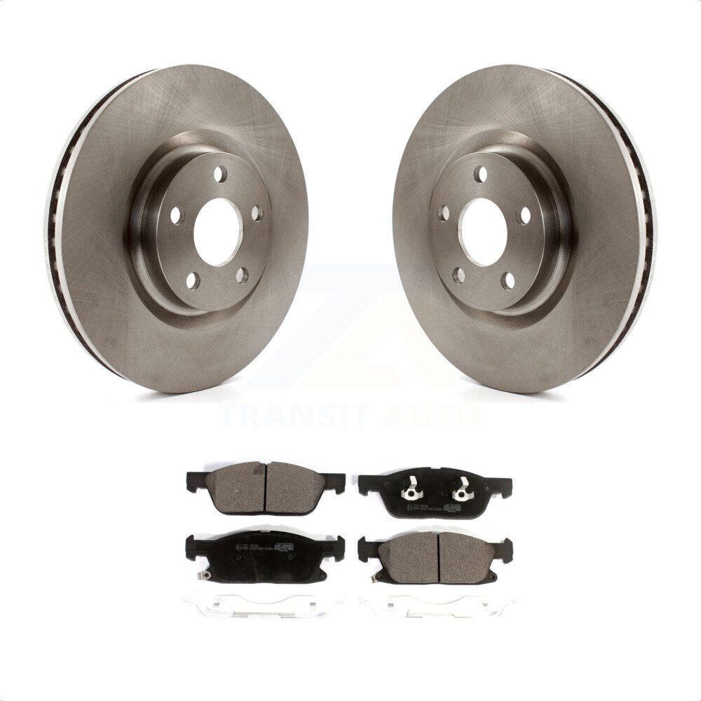 Front Disc Brake Rotors And Ceramic Pads Kit For 2018 Lincoln Continental With 316mm Diameter Rotor K8T-102845 by Transit Auto