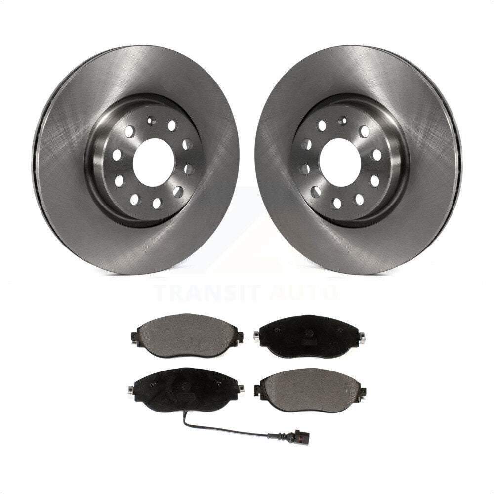 Front Disc Brake Rotors And Ceramic Pads Kit For 2015 Volkswagen GTI With Performance Package K8T-102850 by Transit Auto