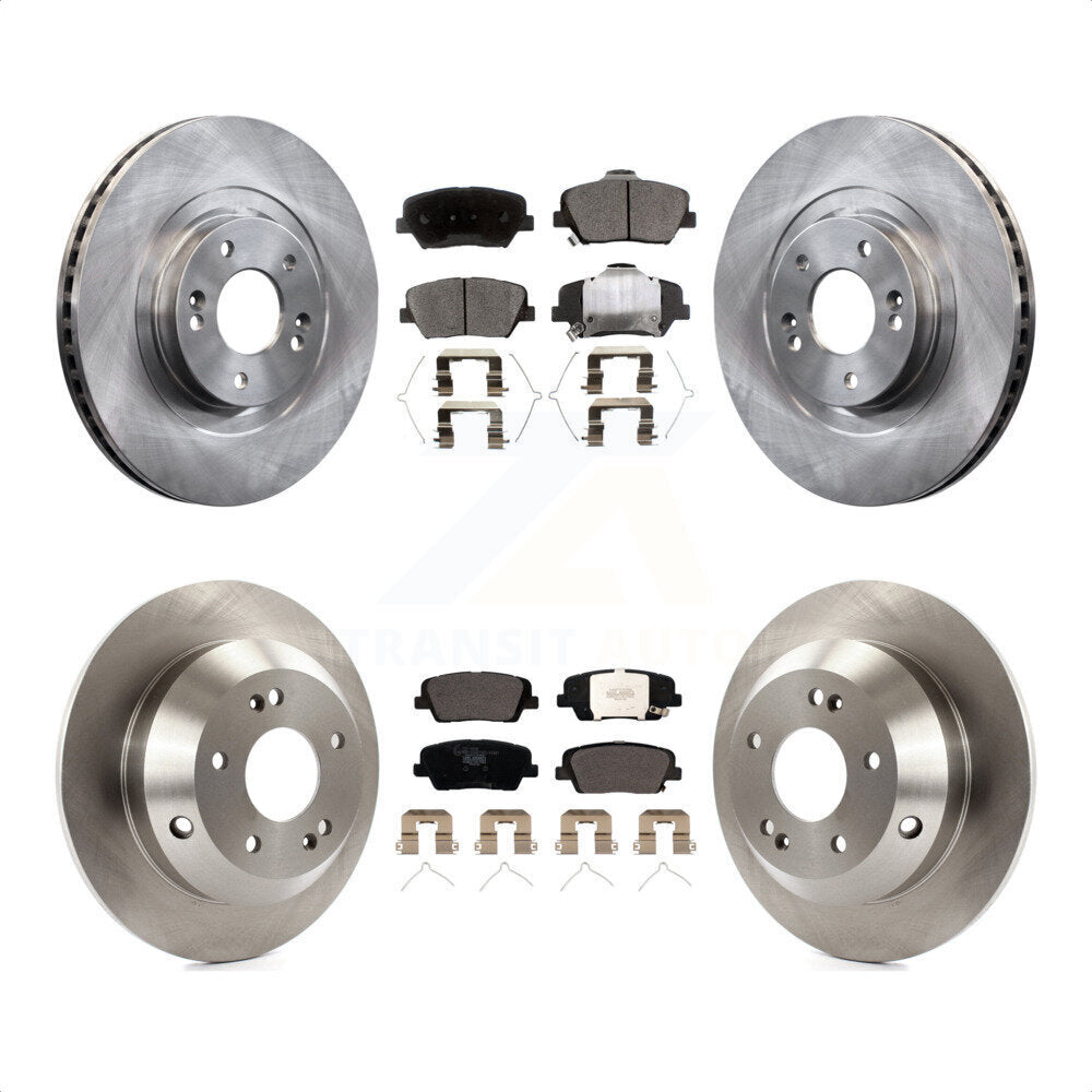 Front Rear Disc Brake Rotors And Ceramic Pads Kit For Kia Sorento Hyundai Santa Fe Sport K8T-102885 by Transit Auto