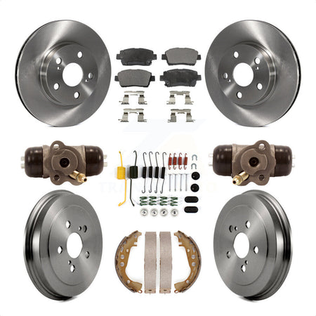 Front Rear Disc Brake Rotors Ceramic Pads And Drum Kit (9Pc) For 2004-2007 Toyota Prius K8T-102972 by Transit Auto