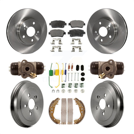 Front Rear Disc Brake Rotors Ceramic Pads And Drum Kit (9Pc) For 2008 Toyota Prius K8T-102973 by Transit Auto