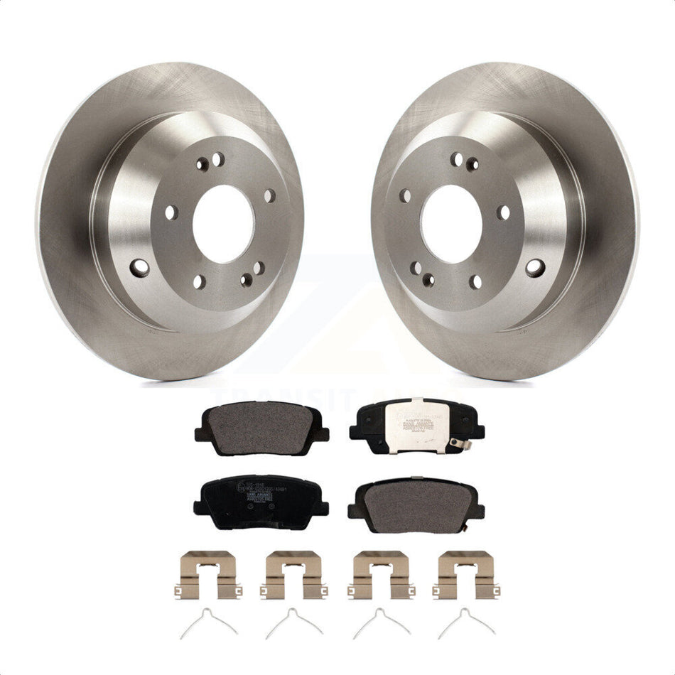 Rear Disc Brake Rotors And Ceramic Pads Kit For Kia Sorento Hyundai Santa Fe Sport XL K8T-102983 by Transit Auto