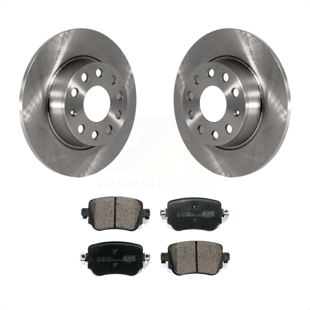 Rear Disc Brake Rotors And Ceramic Pads Kit For Volkswagen Passat GTI Golf SportWagen Alltrack K8T-102985 by Transit Auto