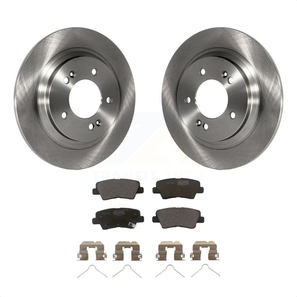 Rear Disc Brake Rotors And Ceramic Pads Kit For Kia Niro Hyundai Ioniq Soul EV K8T-102988 by Transit Auto