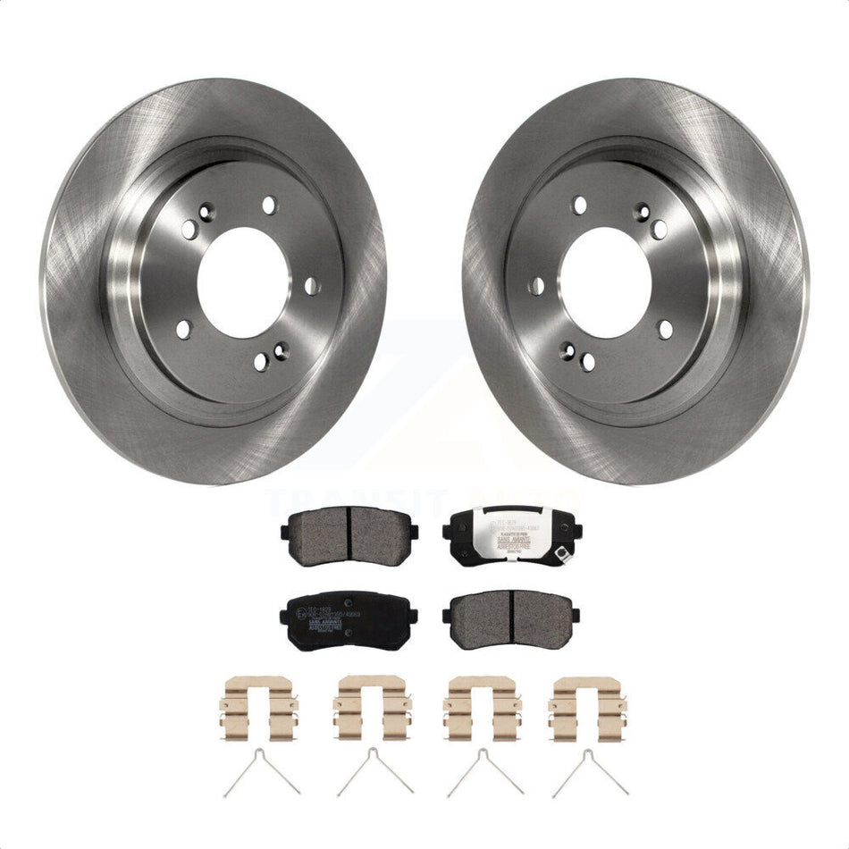 Rear Disc Brake Rotors And Ceramic Pads Kit For 2016 Kia Optima LX EX 1.6T With Electric Parking K8T-102989 by Transit Auto