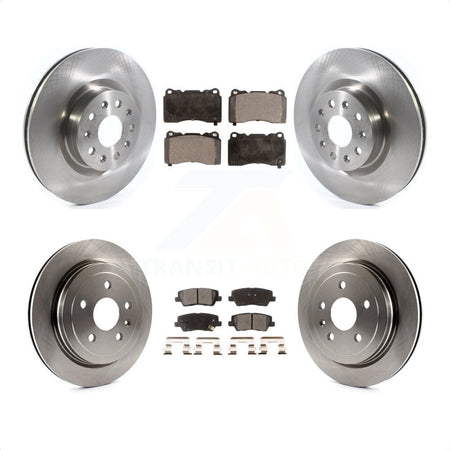 Front Rear Disc Brake Rotors And Ceramic Pads Kit For Cadillac CTS With 18" Factory Wheels K8T-103077 by Transit Auto