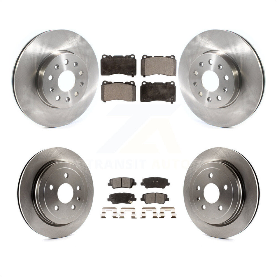 Front Rear Disc Brake Rotors And Ceramic Pads Kit For Cadillac CTS K8T-103078 by Transit Auto