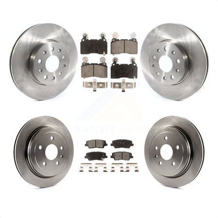 Front Rear Disc Brake Rotors And Ceramic Pads Kit For Cadillac CTS K8T-103083 by Transit Auto