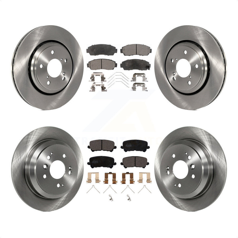 Front Rear Disc Brake Rotors And Ceramic Pads Kit For 2019-2022 Honda Passport K8T-103121 by Transit Auto