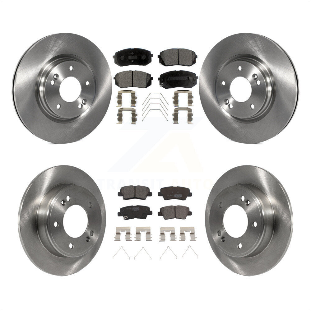 Front Rear Disc Brake Rotors And Ceramic Pads Kit For Kia Soul Forte K8T-103130 by Transit Auto