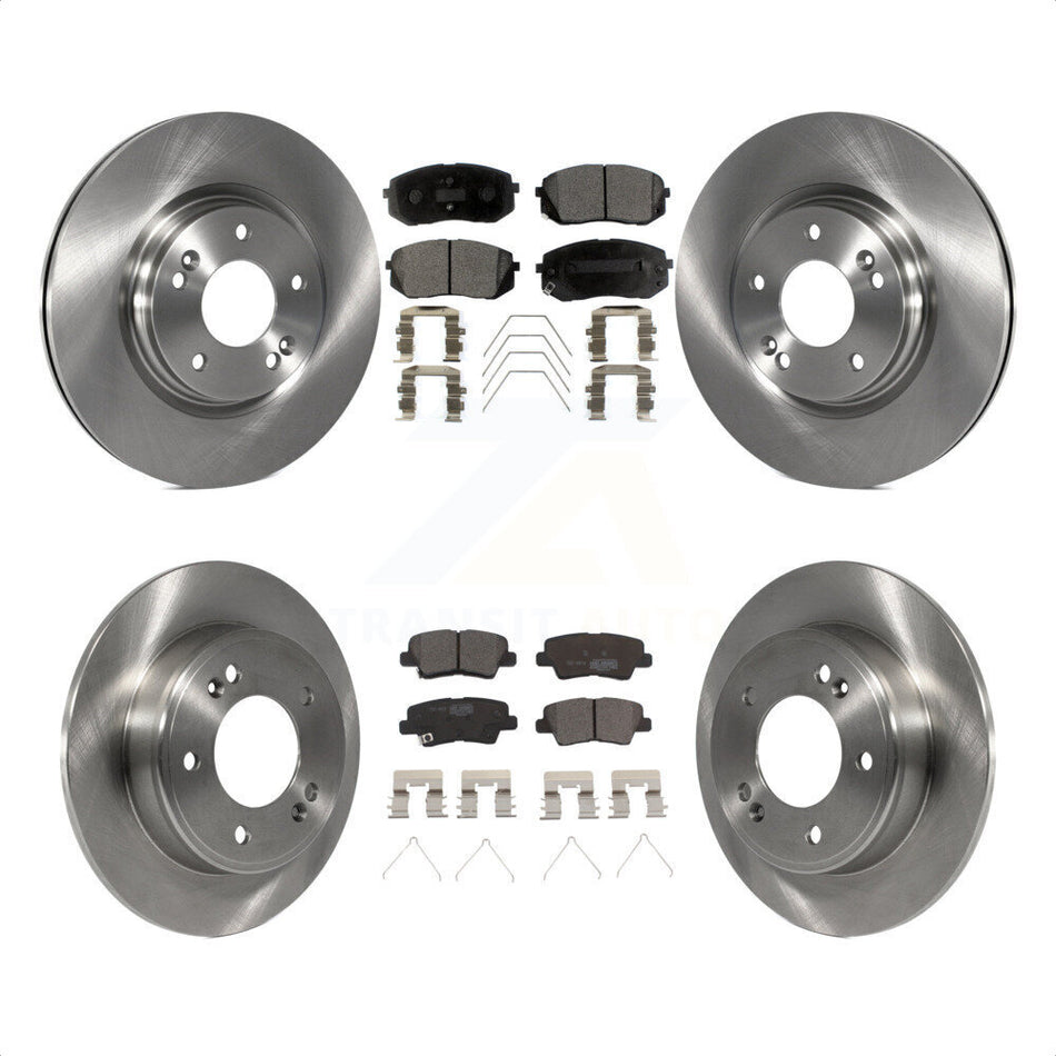 Front Rear Disc Brake Rotors And Ceramic Pads Kit For Kia Soul Forte K8T-103130 by Transit Auto