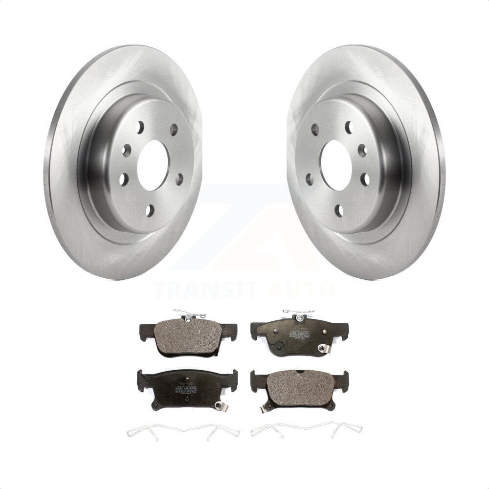 Rear Disc Brake Rotors And Ceramic Pads Kit For 2019-2020 Buick Envision With 315mm Diameter Rotor K8T-103153 by Transit Auto