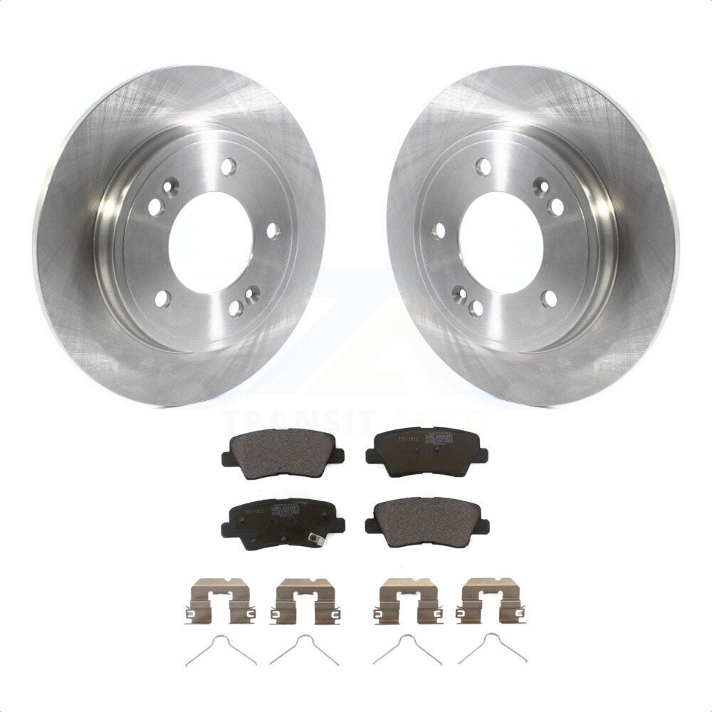 Rear Disc Brake Rotors And Ceramic Pads Kit For Hyundai Elantra Kia Niro Ioniq K8T-103165 by Transit Auto