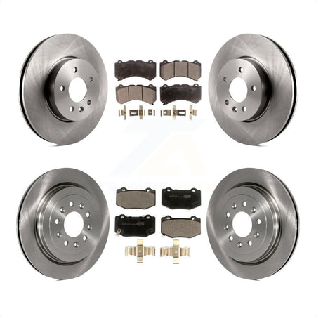 Front Rear Disc Brake Rotors And Ceramic Pads Kit For 2017 Cadillac ATS V With 321mm Diameter Rotor K8T-103184 by Transit Auto