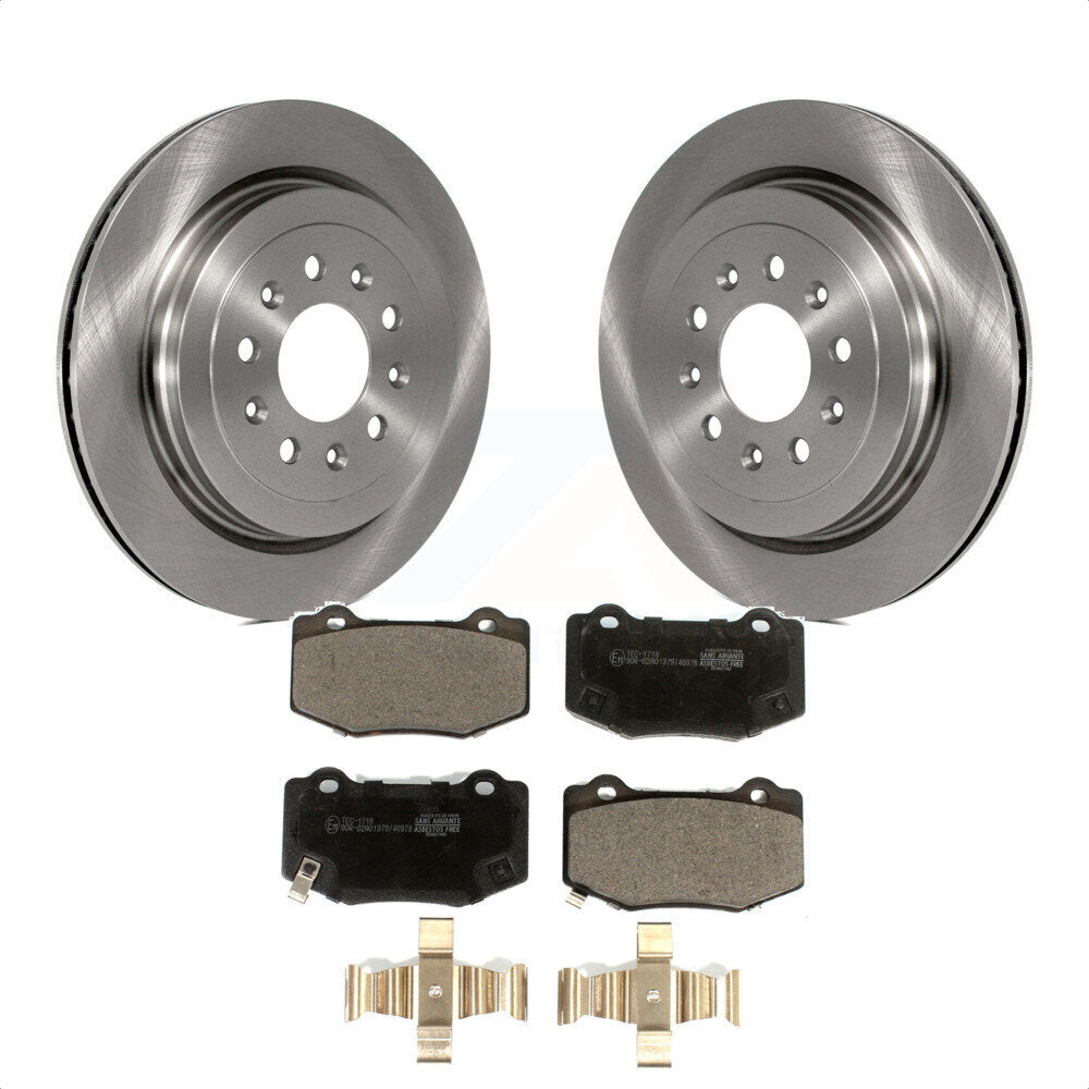 Rear Disc Brake Rotors And Ceramic Pads Kit For 2016-2017 Cadillac ATS V K8T-103197 by Transit Auto