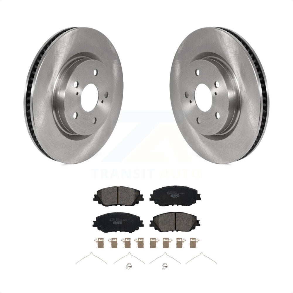 Front Disc Brake Rotors And Ceramic Pads Kit For Toyota Camry RAV4 Lexus ES350 Avalon ES300h UX250h UX200 C-HR ES250 Venza K8T-103216 by Transit Auto