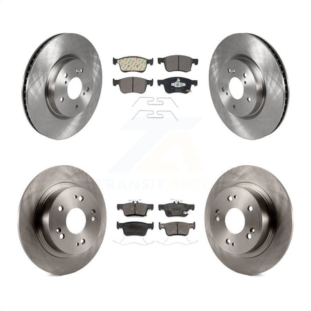 Front Rear Disc Brake Rotors And Ceramic Pads Kit For Honda Accord K8T-103238 by Transit Auto