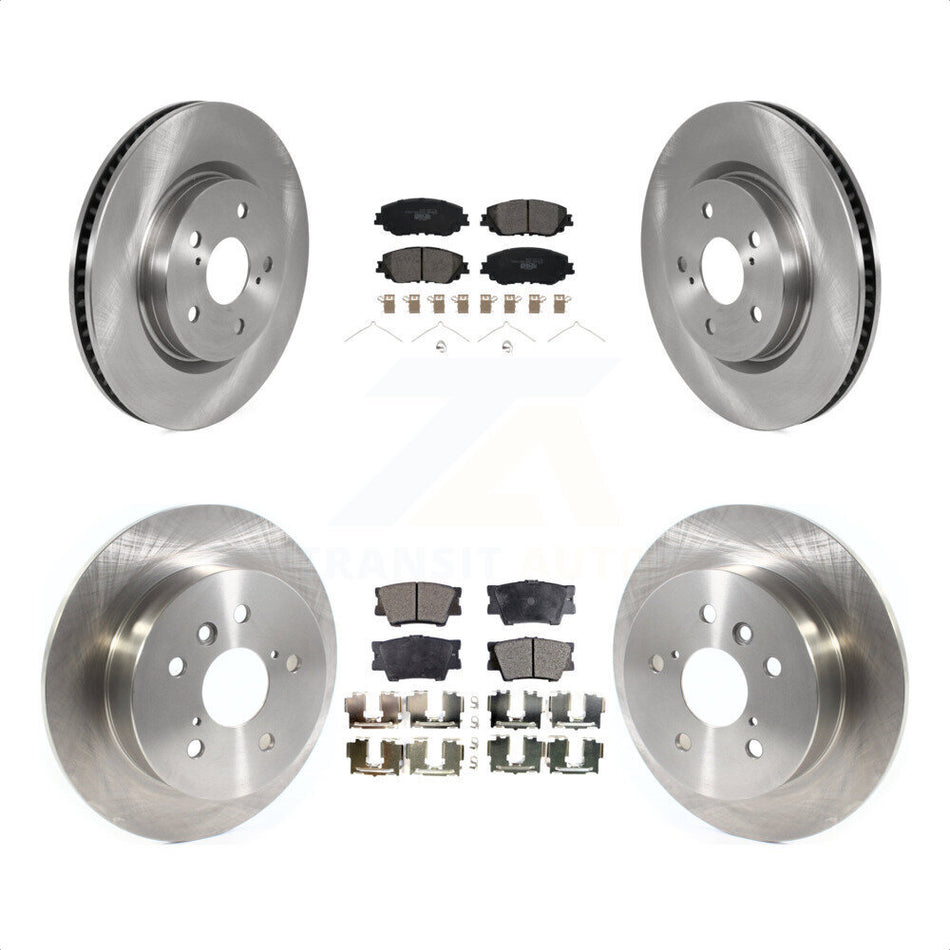 Front Rear Disc Brake Rotors And Ceramic Pads Kit For Toyota Camry K8T-103240 by Transit Auto