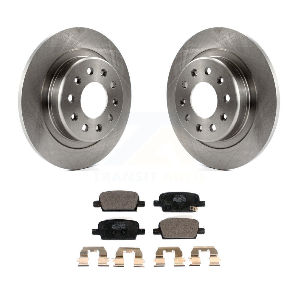 Rear Disc Brake Rotors And Ceramic Pads Kit For 2016-2022 Chevrolet Malibu With Manual Parking K8T-103245 by Transit Auto