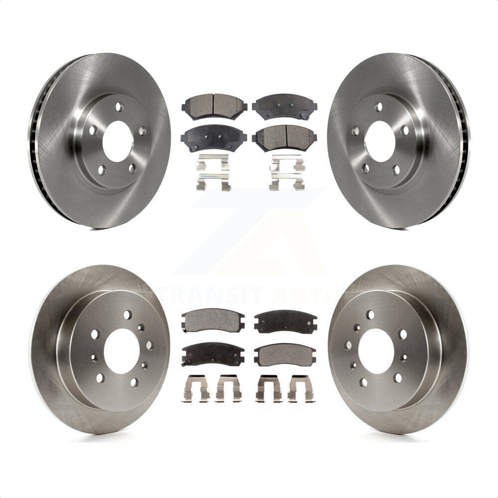 Front Rear Disc Brake Rotors And Ceramic Pads Kit For Chevrolet Impala Monte Carlo Oldsmobile Intrigue K8T-103258 by Transit Auto