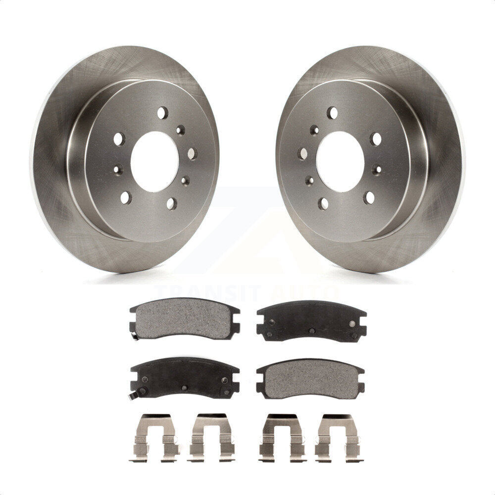 Rear Brake Rotor And Ceramic Pad Kit For Chevrolet Impala Buick Pontiac Century Grand Am Monte Carlo Oldsmobile Prix Venture Alero Regal Intrigue LaCrosse Montana Trans Sport K8T-103269 by Transit Auto